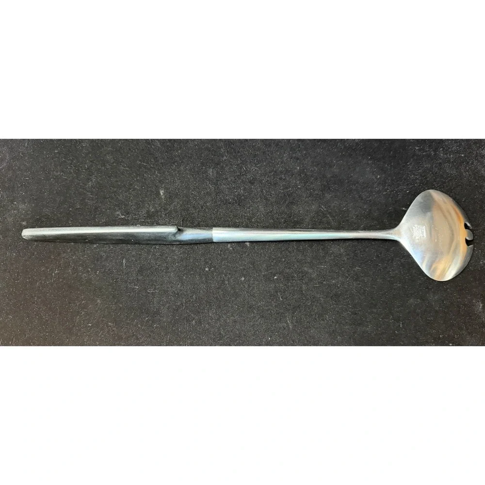 Epic Forged Stainless Japan Salad Serving Fork‎ Mid Century Modern Wood Handle